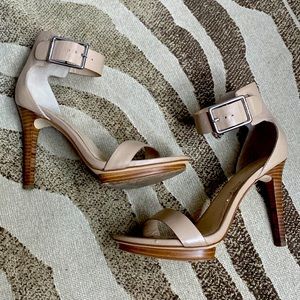 Calvin Klein ankle strap  platform heels 6.5